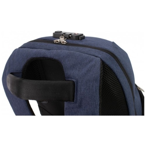 Рюкзак шкільний Optima 18.5" USB Anti-Theft унісекс 0.7 кг 16-25 л Синій (O96917-02)