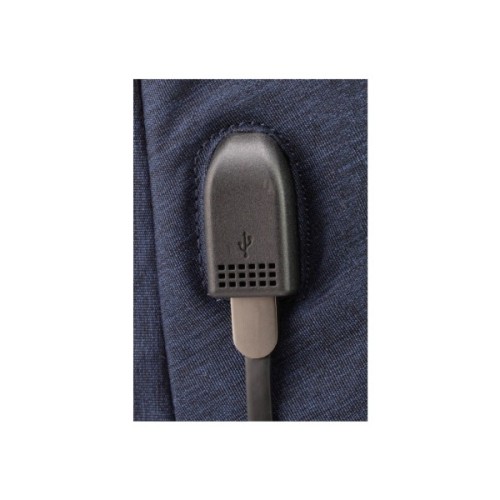 Рюкзак шкільний Optima 18.5" USB Anti-Theft унісекс 0.7 кг 16-25 л Синій (O96917-02)