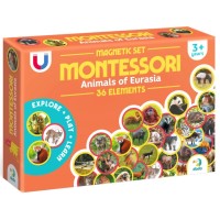 Навчальний набір DoDo Магнітний набір Монтесорі Тварини на континентах: Євразія (200285)