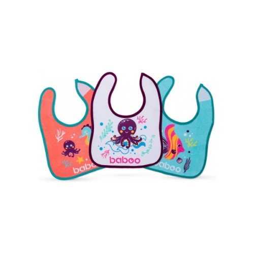 Нагрудничок Baboo Sea Life 3 шт (90603)