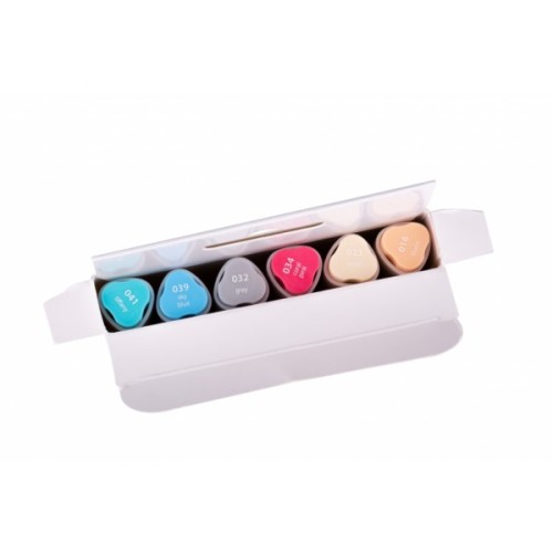 Художній маркер Santi набір двосторонніх sketch Anime 6 шт (390550)