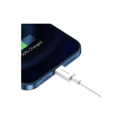 Дата кабель USB 2.0 AM to Lightning 2.0m Superior Fast Charging 2.4A white Baseus (CALYS-C02)