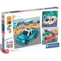 Пазл Clementoni Rescue Vehicles 3 шт по 48 елементів (25318.00)