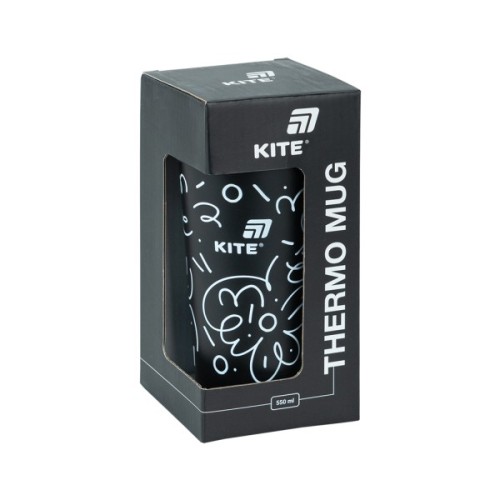 Термокружка Kite 550 мл, чорна (K25-1226-1)