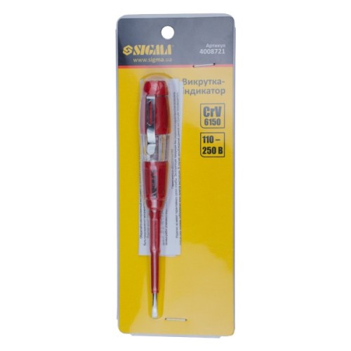 Викрутка Sigma з індикатором напруги SL 3.0x140мм 110-250В (4008721)