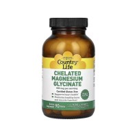 Мінерали Country Life Магній Хелатний гліцинат, 400 мг, Chelated Magnesium Glycinate, 90 табл. (CLF-02680)