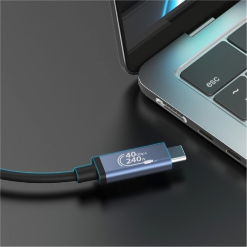 Дата кабель USB-C to USB-C 0.8m USB4 40Gbps 240W (48V/5A) 8K60Hz premium J5create (JUC29L08-N)