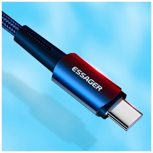 Дата кабель USB-C to Lightning 0.5m 20W black Essager (EXCTL-CGB01)
