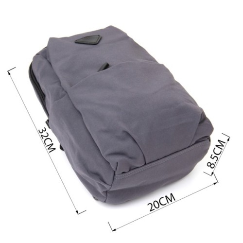 Сумка Vintage Через плече нейлон Сіра (20630)