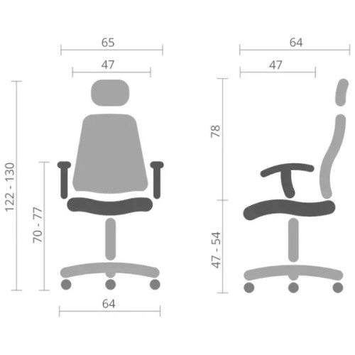 Офісне крісло Аклас Тіволі WH Сірий (00119636)