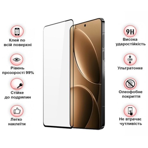 Скло захисне BeCover Xiaomi Redmi Note 14S Black (713417)