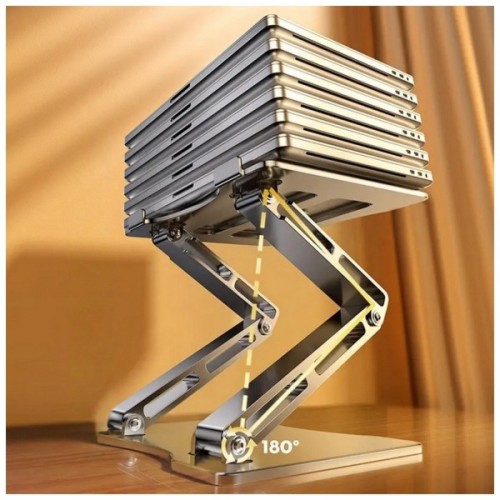 Підставка до ноутбука RTAKO RS-CP75D 3-Level Rotation Laptop Stand Silver (6930539537293)