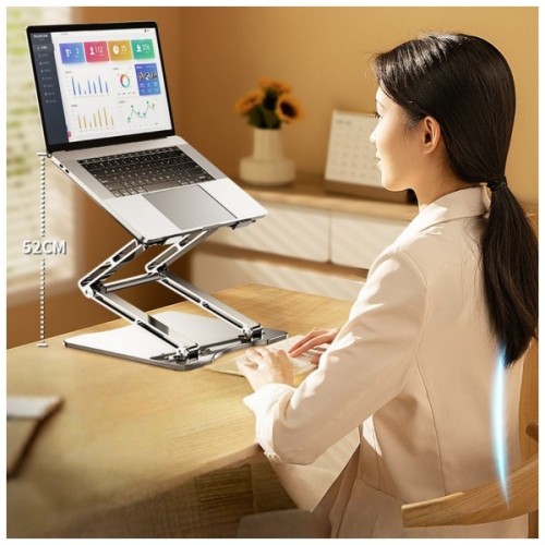 Підставка до ноутбука RTAKO RS-CP75D 3-Level Rotation Laptop Stand Silver (6930539537293)