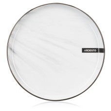 Тарілка Ardesto Marmo Біла 19 см Десертна (AR2919MRW)