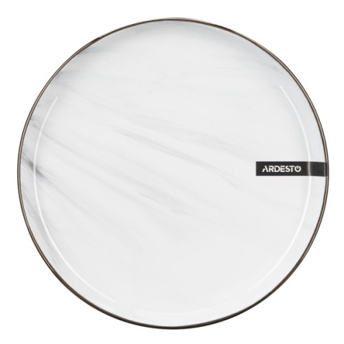 Тарілка Ardesto Marmo Біла 19 см Десертна (AR2919MRW)