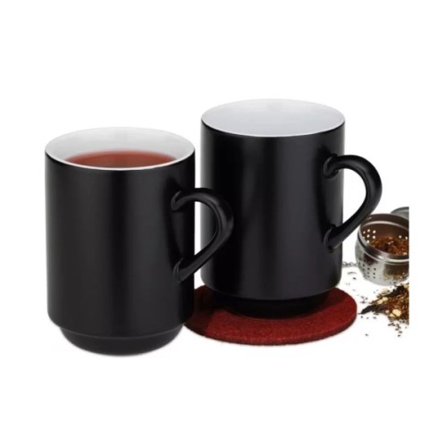 Набір чашок Kela Mattia 300 мл 2 шт Black (12756)