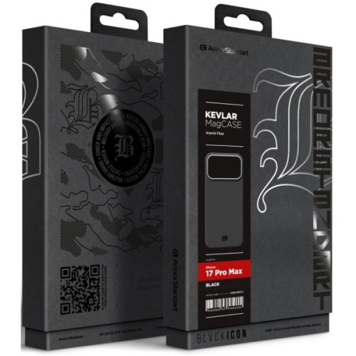 Чохол до мобільного телефона Armorstandart BlackIcon Kevlar MagCase Apple iPhone 17 Pro Max Black (ARM88531)