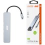 Концентратор 2E USB-C 8-in-1 1xUSB 2.0 + 1xUSB 3.0 + 2xUSB-C PD + HDMI + microSD/SD + 1xRJ45 0.13m gray (2E-W2681)