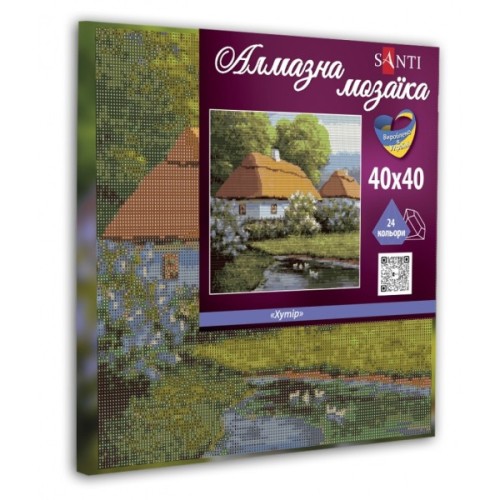 Картина по номерам Santi Хутір 40*40 см алмазна мозаїка (954716)