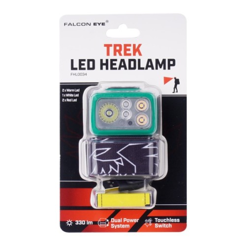 Ліхтар Falcon Eye Trek (330 Lm) Cool/Warm White/Red LED Dual Power System USB-C (FHL0034) (DAS303979)