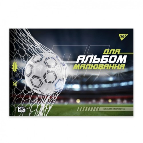 Альбом для малювання Yes А4 28 скоба, з перфорацією Football (130609)