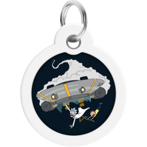 Адресник для тварин WAUDOG Smart ID з QR паспортом "Рік і Морті 1", коло 30 мм (230-0280)