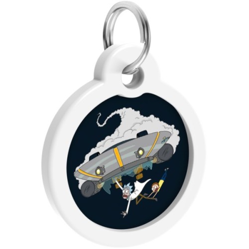 Адресник для тварин WAUDOG Smart ID з QR паспортом "Рік і Морті 1", коло 30 мм (230-0280)