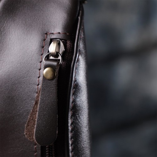 Сумка Shvigel З натуральної шкіри Коричнева (23135)