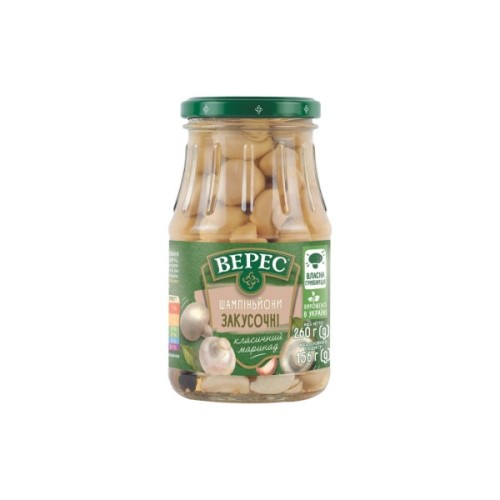 Овочева консервація Верес Шампіньйони закусочні 260 г (4823105400164)