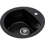 Мийка кухонна GRANADO RONDA black shine з сифоном (470*490mm.) (gr2201)
