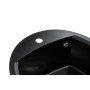 Мийка кухонна GRANADO RONDA black shine з сифоном (470*490mm.) (gr2201)