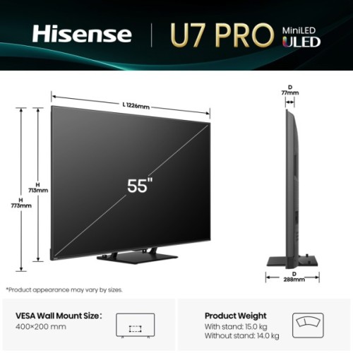 Телевізор Hisense 55U7Q PRO