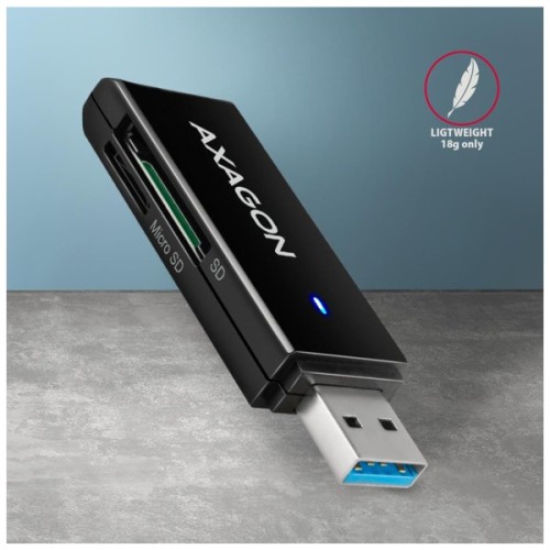 Зчитувач флеш-карт AXAGON USB-A 3.2 to SD/microSD 5Gbps black (CRE-S2N)
