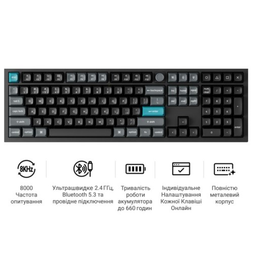 Клавіатура Keychron Q6 Ultra Keychron Red Switch RGB UA Black (Q6U-M1-UA)
