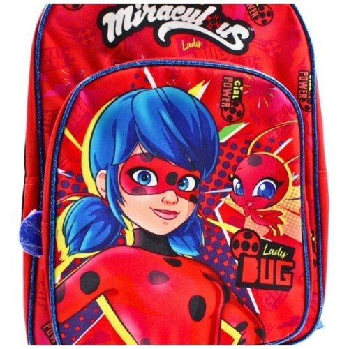 Рюкзак дитячий Perletti Miraculous LadyBug на колесах, червон (P13119)