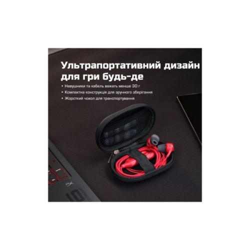 Навушники HyperX Cloud Earbuds III S Wired Red (BN7S2AA)