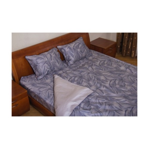 Простирадло Billerbeck ARIA сатин синьо-сірий 220х240 см (CN2116380UA1)