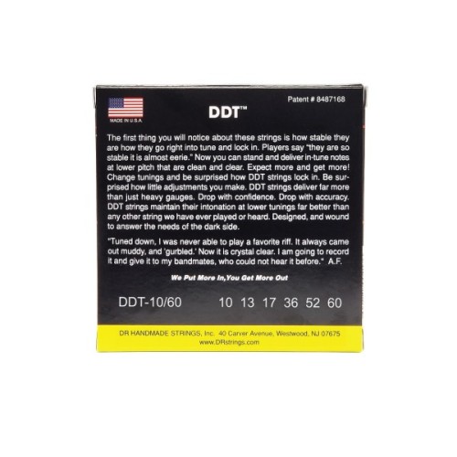 Струни для гітари DR Strings DDT Drop Down Tuning Electric - Big Heavier (10-60) (DDT-10/60)
