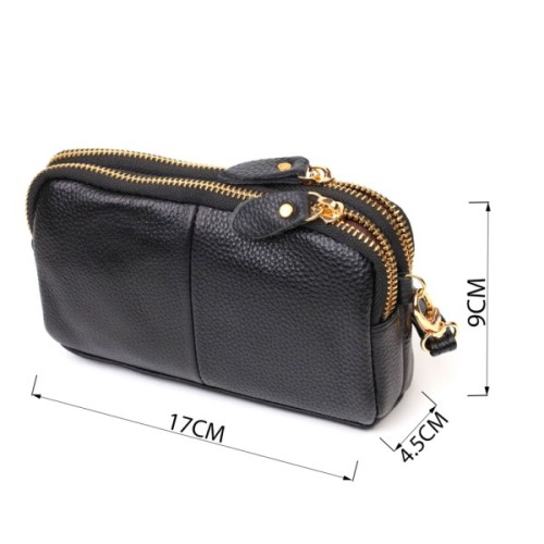 Сумка Vintage З натуральної шкіри Чорна (22088)