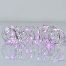 Гірлянда YES! Fun Нитка на мідному дроті 20 LED Рожева 2 м Статична На батарейках (975024)