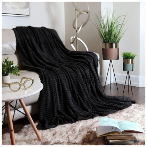 Плед Bergamo Line чорний 130 х 180 см (70030305-01)