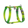 Шлея для собак WAUDOG Nylon Mono анатомічна H-подібна з QR паспортом, пластиковий фастекс, L салатова (54585)