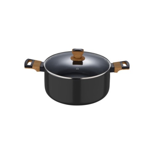 Каструля Bergner Earth black, з кришкою 28 см, 6 л (BG-32037-BK)