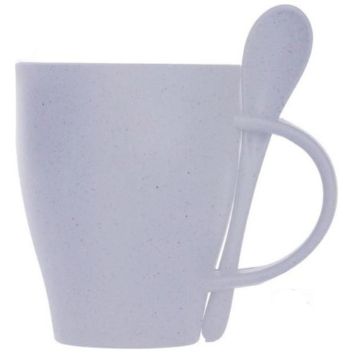 Чашка Voyager бамбукова 330 мл з ложкою світло-блакитний (V0847-23)