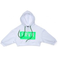 Кофта дитяча A-Yugi з капюшоном укорочена (4134-158G-white)