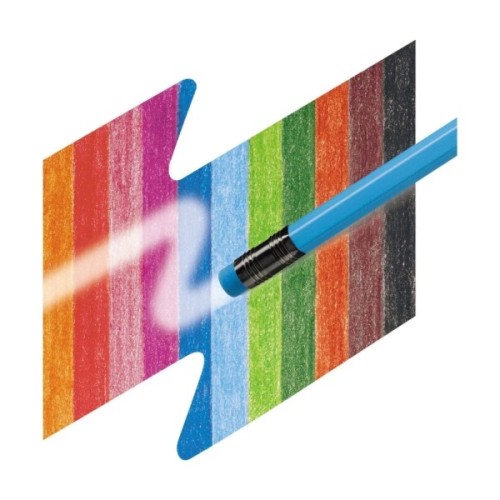 Олівці кольорові Faber-Castell з гумкою, шестигранні,12 кольорів (116612) (16796)