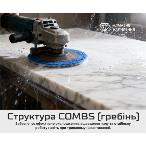 Круг зачистний Alloid Pro, алмазний, шліфувальний, на липучці, HEXAGON, 100мм, зерно 1000 (DD-63391)