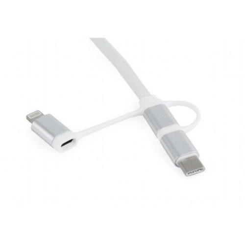Дата кабель USB 2.0 AM to Lightning + Micro 5P + USB-C 1.0m Cablexpert (CC-USB2-AMLM32-1M-W)