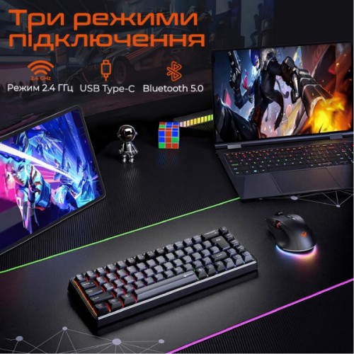 Клавіатура Meetion MK12 Bluetooth/USB Type-C Black (MT-MK12-A-RUA)
