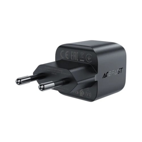 Зарядний пристрій Acefast USB-C 30W Gan A77 mini Fast Charger Black (6974316282662)